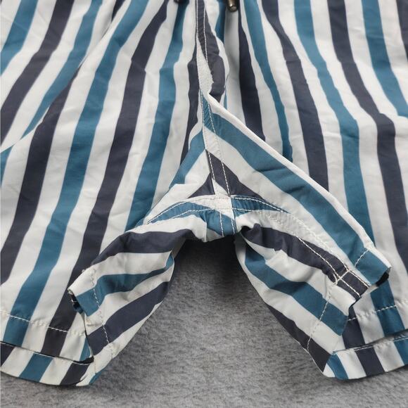 Solid & Striped Mens Large The Classic Swim Shorts Blue Stripe Drawstring - Picture 3 of 14